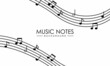 Elegant musical notes music chord