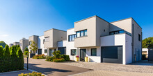 Germany, Bavaria, Neu-Ulm, Suburban Houses In New Development Area