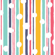 Seamless Vector Background With Vertical Stripes. The Pattern Is Great For Baby Clothes, Fabrics, Prints, Wallpapers And Other Surfaces.