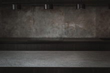 Dark Grey Kitchen Design - Detail Of Interior.