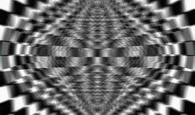3D Illustration Of Geometric Background With Checkered Texture - Abstract Illusion