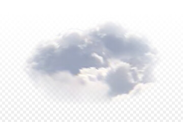 Wall Mural - Vector realistic isolated cloud for template decoration and covering on the transparent background. Concept of storm and cloudscape.