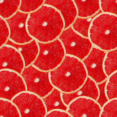 Wall Mural - grapefruit seamless pattern, background with citrus