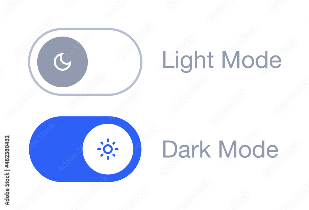 Light Mode and Dark Mode Switch Button. User Interface UI Design ...