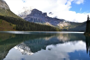  Emerald Lake is located in Yoho National Park, British Columbia, Canada. Yoho National Park is one of the 4 contiguous National Parks in the heart of Canada's Rocky Mountains.