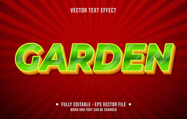 Wall Mural - Editable text effect spring season modern style garden word shiny background
