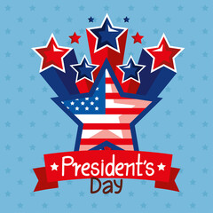 Sticker - presidents day postcard