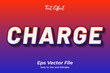 © Refontex - Charge text effect. editable and easy to use. premium vector