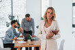 © standret - Sharing some ideas. Group of business people that working on the project in the office