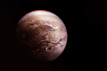 Wall Mural - Planet Jupiter on a black background. Elements of this image furnished by NASA