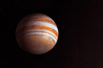 Wall Mural - planet jupiter on a black background. elements of this image furnished by nasa