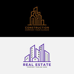 Wall Mural - Property Logo and construction icon Set Vector design Template.