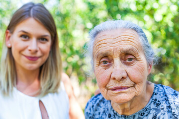 Canvas Print - Elderly care - outdoor