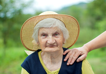 Canvas Print - Smiling grandmother