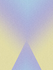 Wall Mural - Gradient triangle. Digital noise, grain texture. Nostalgia, vintage, retro 60s, 70s style. Abstract lo-fi background. Poster, print, template. Minimal, minimalist. Blue, purple, violet, yellow colors