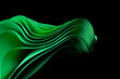 3d rendering Wavy modern shapes on a black background. abstract background.Luxurious style background or wallpaper