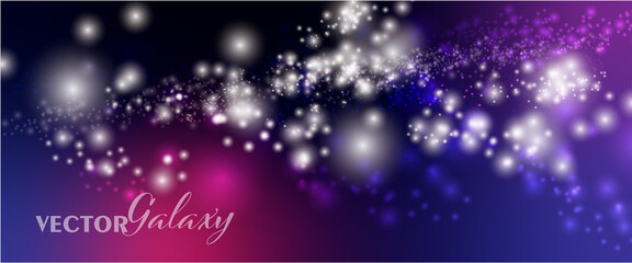 Wall Mural - magical color galaxy. space background ,realistic nebula and lots of shining stars. infinite univers