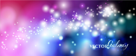 Wall Mural - magical color galaxy. space background ,realistic nebula and lots of shining stars. infinite univers