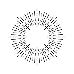 Wall Mural - sunburst icon. lines circle of sun burst. sparks and rays of stars. retro element of sunshine. icon 