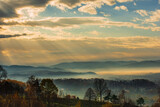 Fototapeta Fototapety na ścianę - morning mist over the mountains