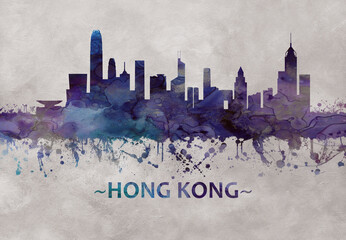Fototapete - Hong Kong China skyline