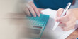 © Artvibe - young woman counting on a calculator