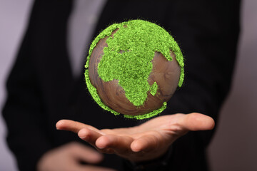 ecology and green environment concept - 3d rendering