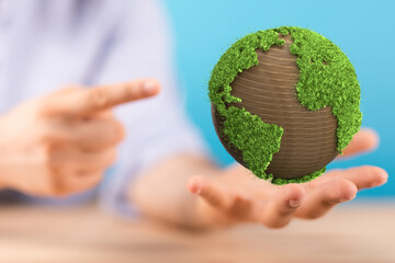 volumetric green recycling sign 3d digital