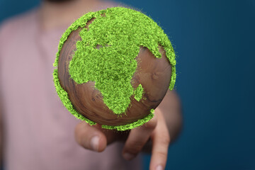 ecology and green environment concept - 3d rendering