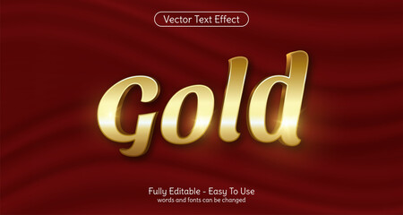 Gold editable text effect template style