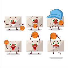 Sticker - Talented love envelope cartoon character as a basketball athlete