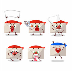 Wall Mural - Mascot design style of love envelope character as an attractive supporter