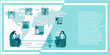 © NikAndr - Business conference .People solve business issues and hold a meeting online using an Internet connection.An illustration in the style of a green landing page.