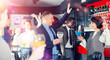 © JackF - Portrait of man having fun and talking to woman on corporate party