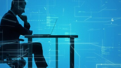 Poster - Business and technology concept. Digital transformation.