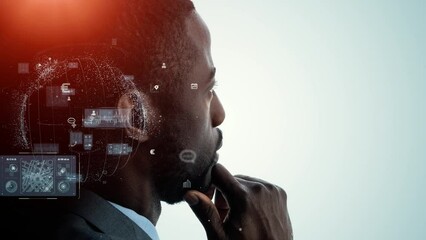 Aufkleber - AI (Artificial Intelligence) concept. Deep learning. GUI (Graphical User Interface).