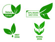 © yasindu - natural extract, 100% organic sweet stevia, natural stevia icon vector illustration