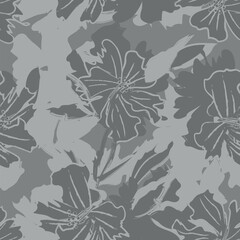 Poster - Floral Brush strokes Seamless Pattern Design