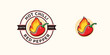 Hot Chili Chilli Red Pepper Spicy Food Spice Sauce Cayenne Paprika Fire Flame Vector Logo Design