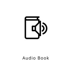 Wall Mural - Audio Book icon in vector. Logotype