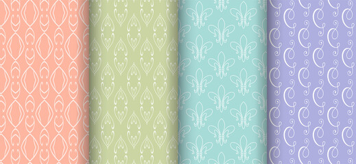 Canvas Print - Background patterns for seamless wallpaper - vector