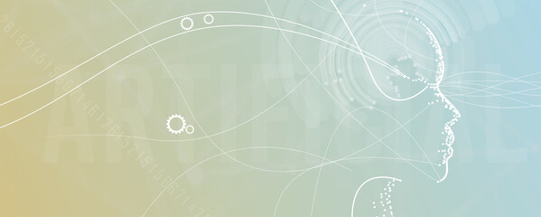 Conceptual technology illustration of artificial intelligence