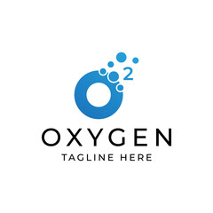 Wall Mural - modern oxygen logo design