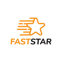 Wall Mural - fast star logo design