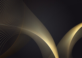 Luxury Abstract golden black cover design background