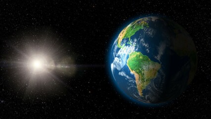 Wall Mural - view of the earth from the moon. elements of this image furnished by nasa