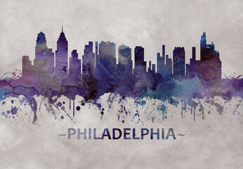 Fototapete - Philadelphia Pennsylvania skyline