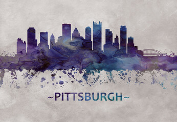 Wall Mural - Pittsburgh Pennsylvania skyline