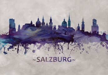 Wall Mural - Salzburg Austria skyline