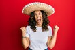 © Krakenimages.com - Middle age hispanic woman holding mexican hat crazy and mad shouting and yelling with aggressive expression and arms raised. frustration concept.
